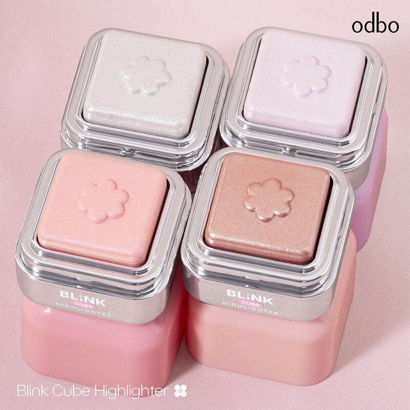 ODBO Blink Cube Highlighter 2.2g #1334-02 Blink Peach