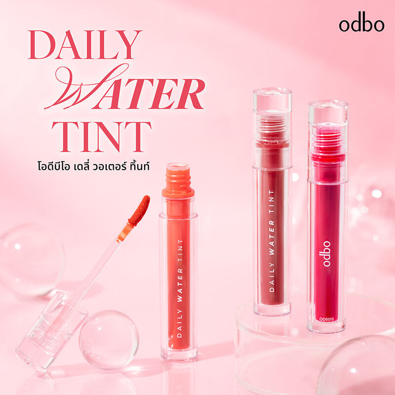 ODBO Lip Tint - Daily Water Tint #01 Red Wine - Beauty Buddy