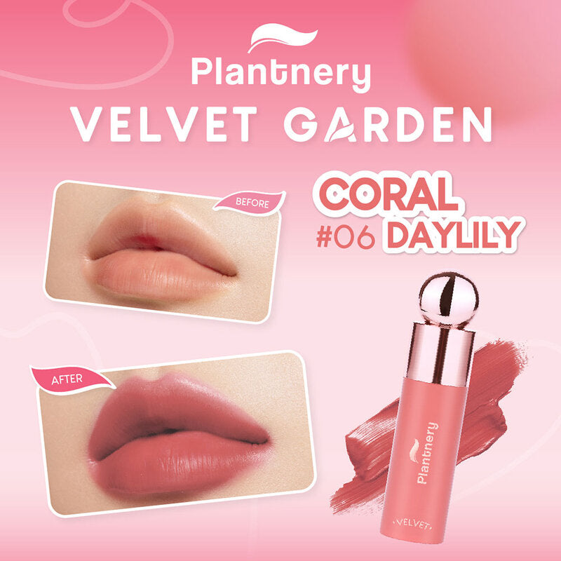 Plantnery Velvet Garden Color Lip 4g #06 Coral Daylily
