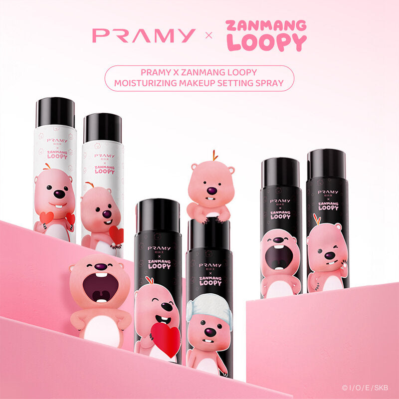 Pramy Zanmang Loopy Moisturizing Makeup Setting Spray Dewy Finish 30ml x 2pcs