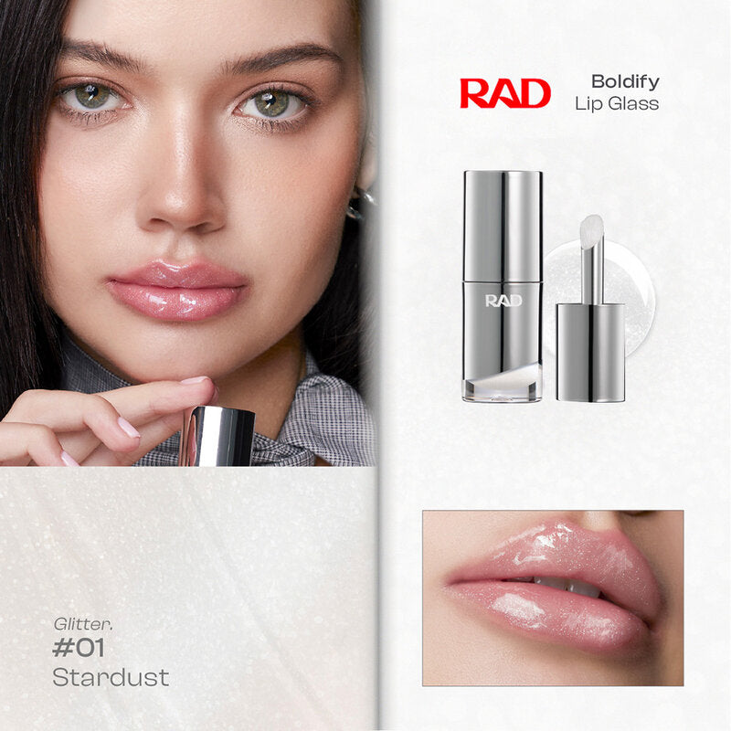 Rad Boldify Lip Glass 4g #01 Stardust Glitter