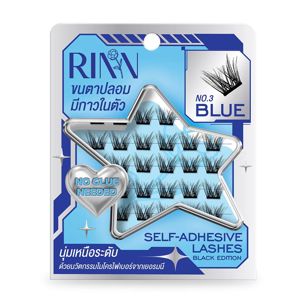 RINN Self-Adhesive Lashes - Black Edition 36pcs - #No.3 Blue