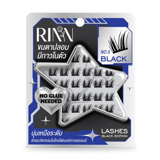 RINN Self-Adhesive Lashes Black Edition 36pcs #No.5 Black