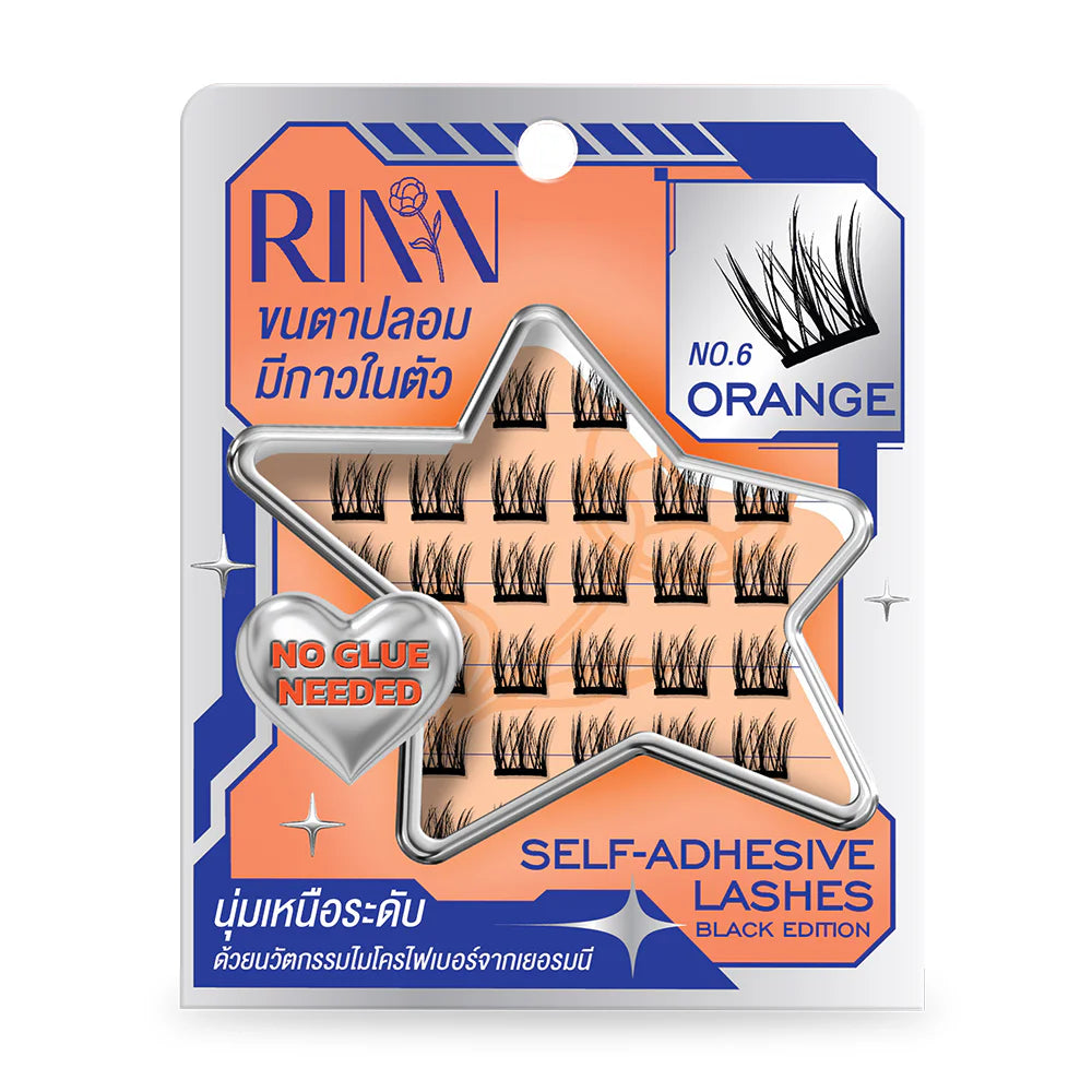 RINN Self-Adhesive Lashes Black Edition 36pcs #No.6