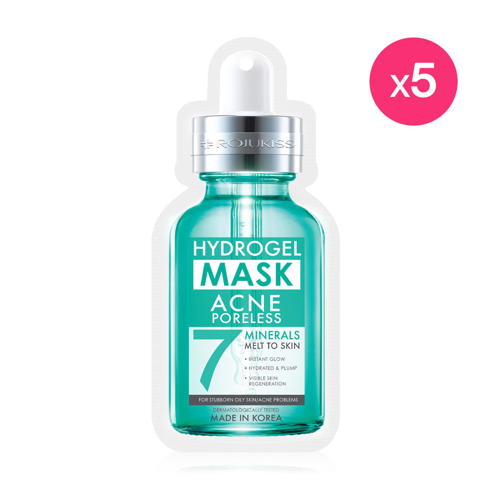 Rojukiss Acne Poreless Hydrogel Mineral Mask 7 [25ml x 5pcs]