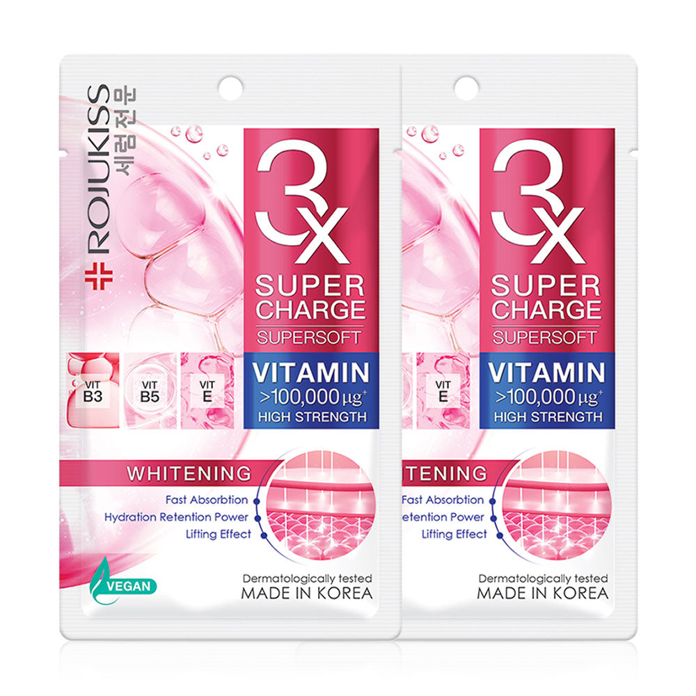 Rojukiss Supercharge Supersoft Whitening Mask 25ml x 2pcs