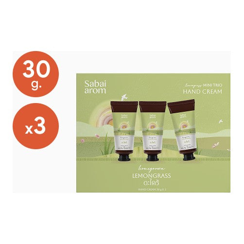 Sabai Arom Mini Trio Hand Cream Set - Homegrown Lemongrass 3 x 30 g.
