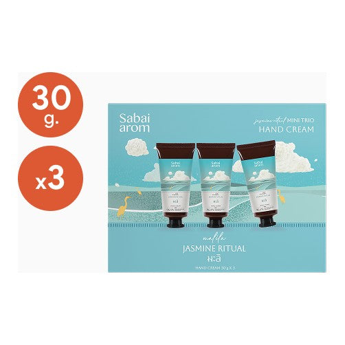 Sabai Arom Mini Trio Hand Cream Set - Jasmine Ritual 3 x 30 g.