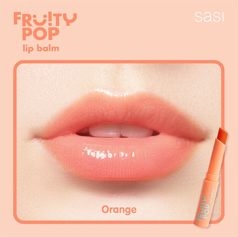 SASI Fruity POP Lip Balm 1.5gx 2pcs #Orange