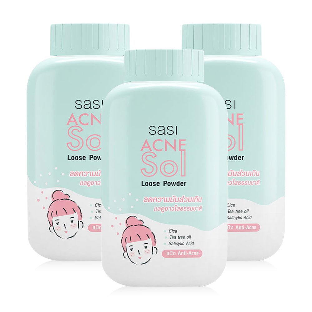 SASI Acne Sol Loose Powder 50g x 3pcs
