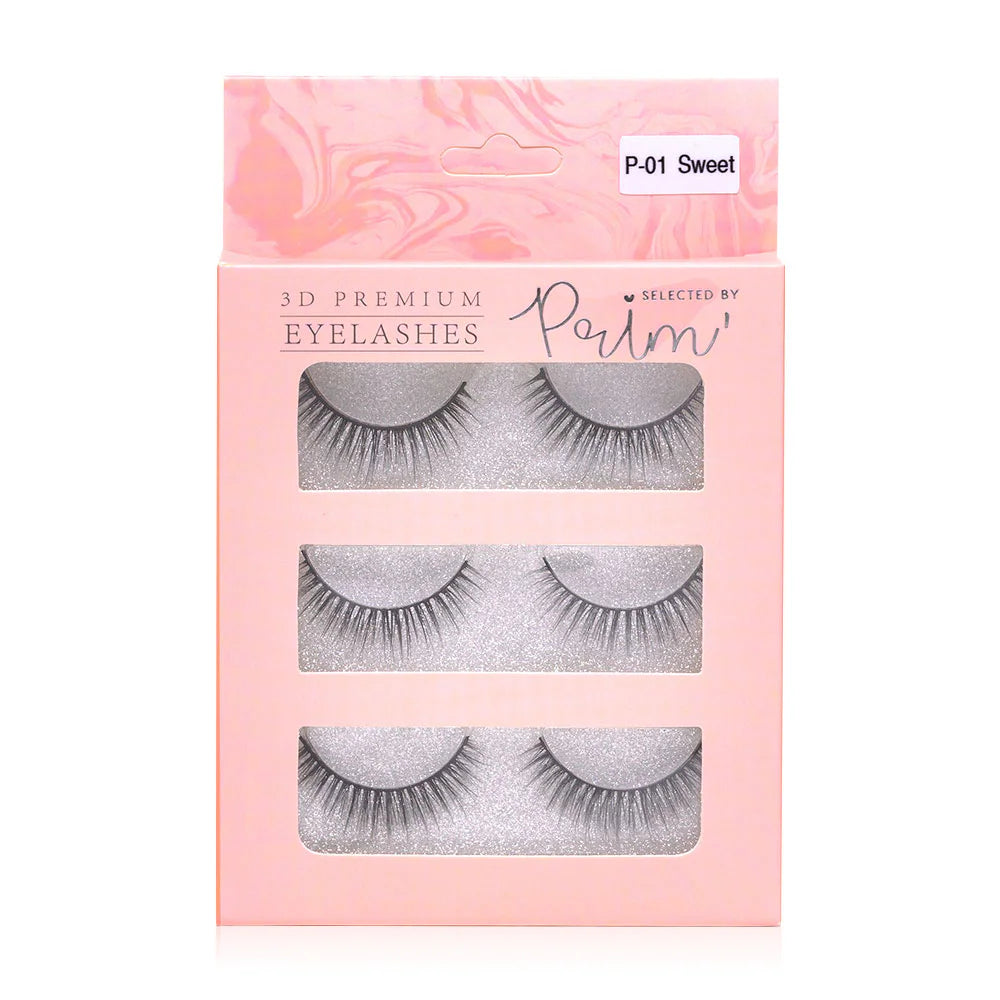 Select by Prim 3D Premium Eyelashes 3 Pairs #P-01