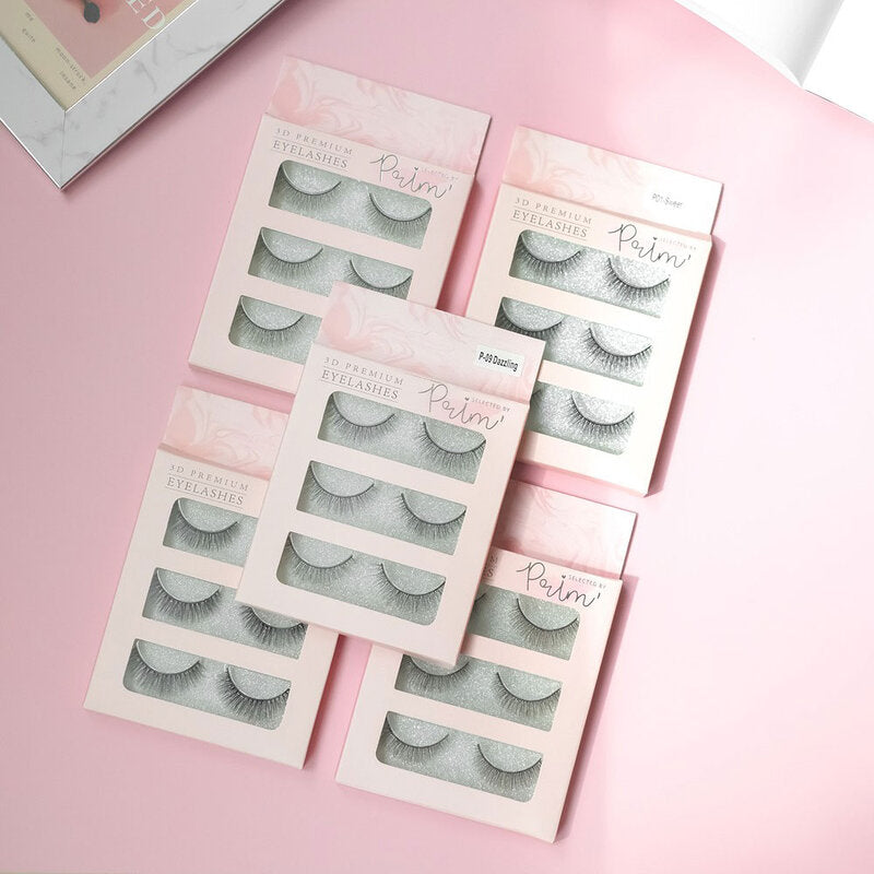 Selected By Prim 3D Premium Eyelashes 3 Pairs #P-09 Dazzling