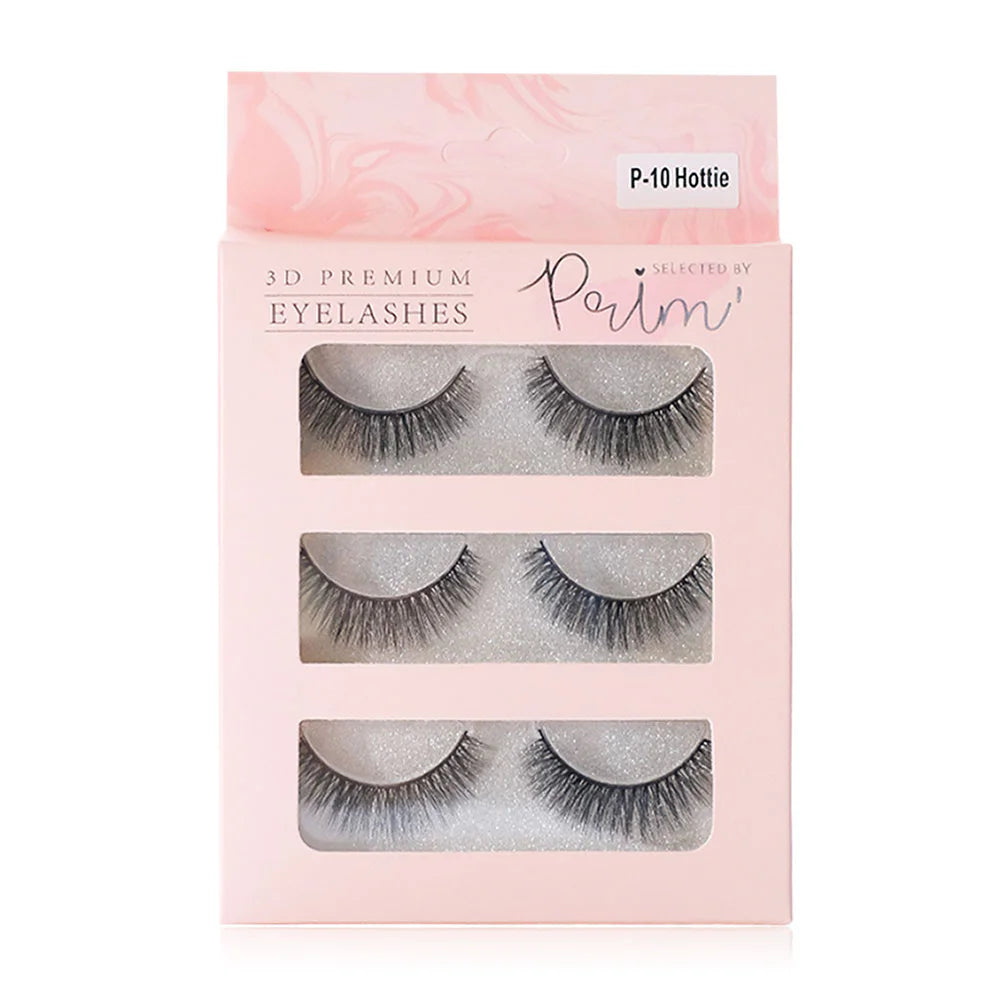 Selected By Prim 3D Premium Eyelashes 3 Pairs #P-10 Hottie