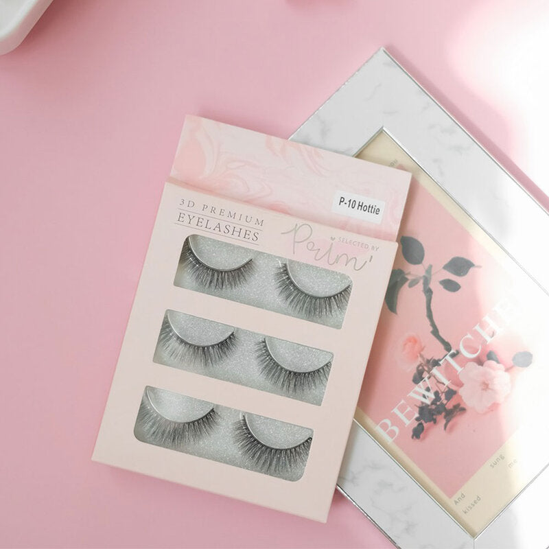 Selected By Prim 3D Premium Eyelashes 3 Pairs #P-10 Hottie