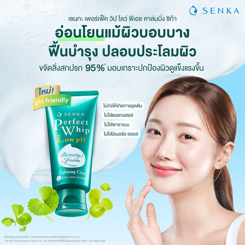 Senka Perfect Whip Gentle Calming Cica Whipped Facial Cleansing Foam 100g