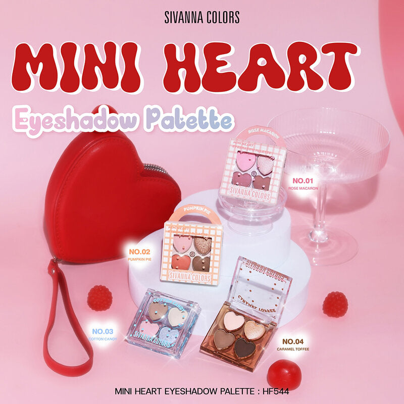 SIVANNA Colors Mini Heart Eyeshadow Palette 3.2g #01 Rose Macaron