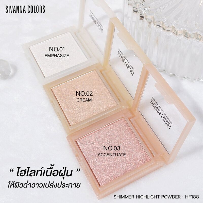 SIVANNA Colors Shimmer Highlight Powder 4g #03