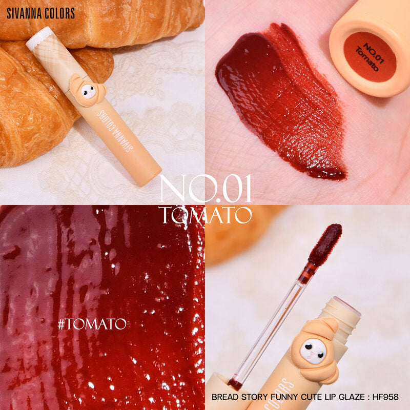 SIVANNA Colors Bread Story Funny Cute Lip Glaze 3g #01 Croissant