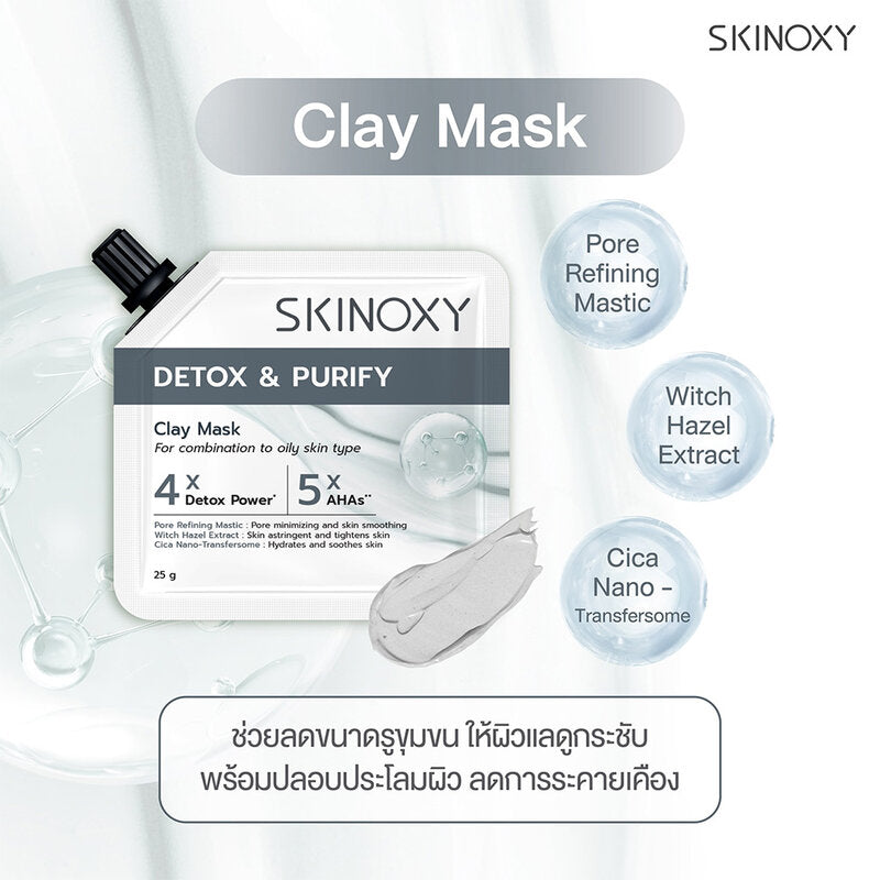 Skinoxy Detox & Purify Clay Mask 25g
