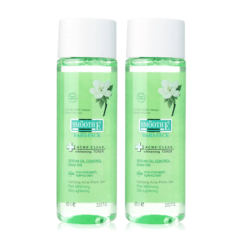 Smooth E Acne Clear Whitening Toner 60ml x 2pcs