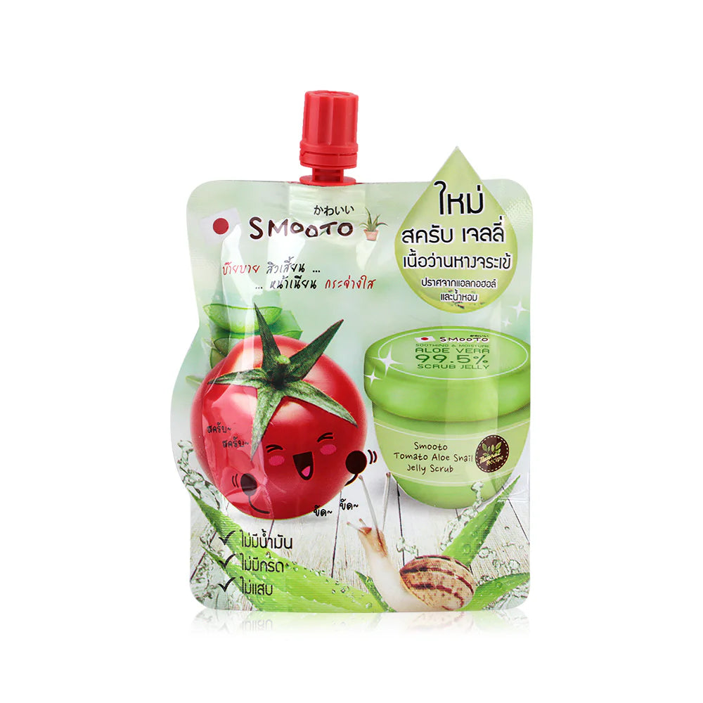 Smooto Tomato Aloe Snail Jelly Scrub 50ml
