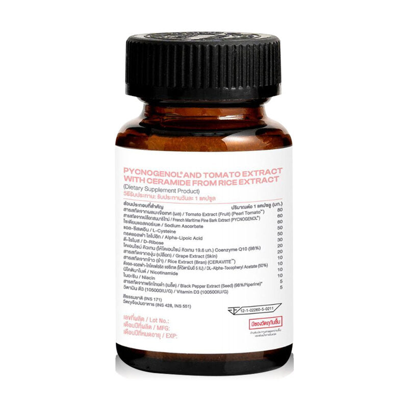 Solve Hair Pycnogenol and Tomato Extract with Ceramide From Rice Extract 30 Capsules Dietary Supplement