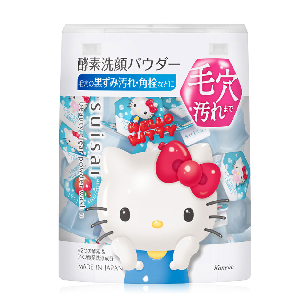 SUISAI Beauty Clear Powder Wash N SA Hello Kitty Sanrio Collection 32 Capsules
