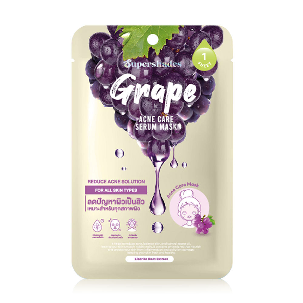 SuperShades Acne Care Serum Mask 25g #Grape