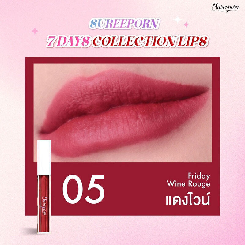Sureeporn 7Day Collection Lips 2g #05 Friday Wine Rouge