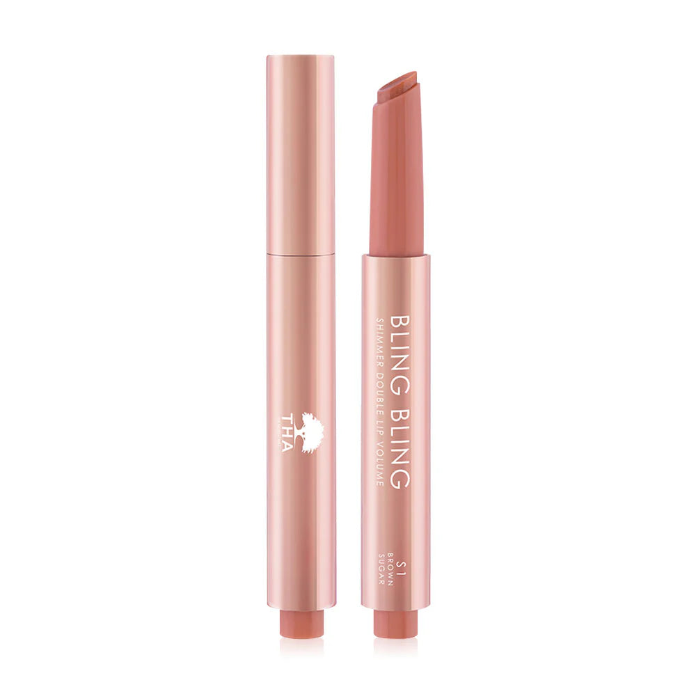 THA Bling Bling Shimmer Double Lip Volume 2g #S1 Brown Sugar