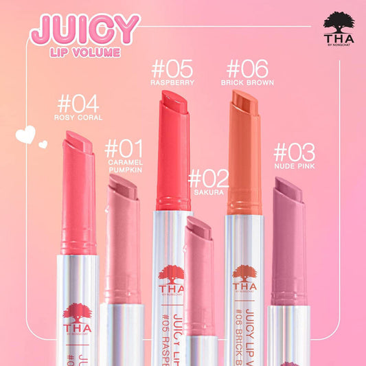 THA BY NONGCHAT Juicy Lip Volume 2g #01 Caramel Pumpkin