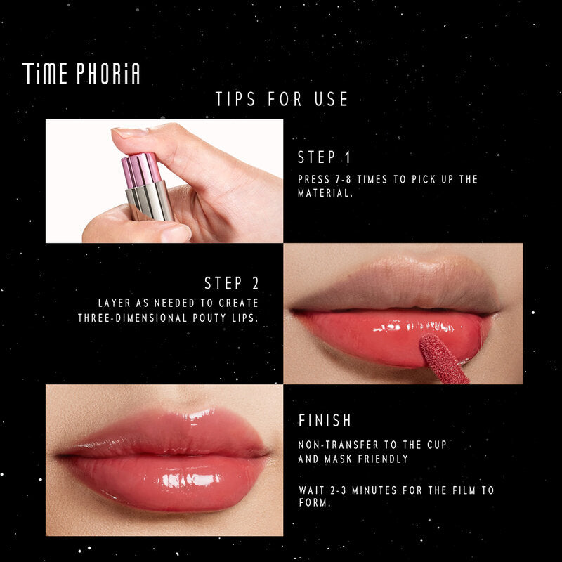 Time Phoria Spectra Ultra Stay-Shine Transfer Proof Lip Vinyl 5ml #005 Rose Aura