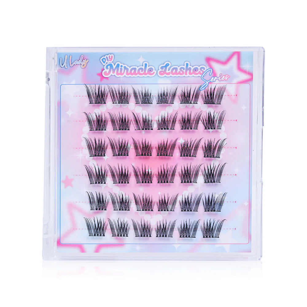 U Lady DIY Miracle Lashes 36pcs #08 False Eyelashes Cluster Type Self-Adhesive