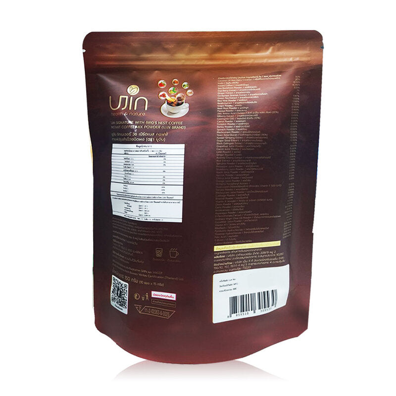 Ujin Signature With Bird's Nest Coffee Instant Coffee Mix Powder 15g x 10 Sachets