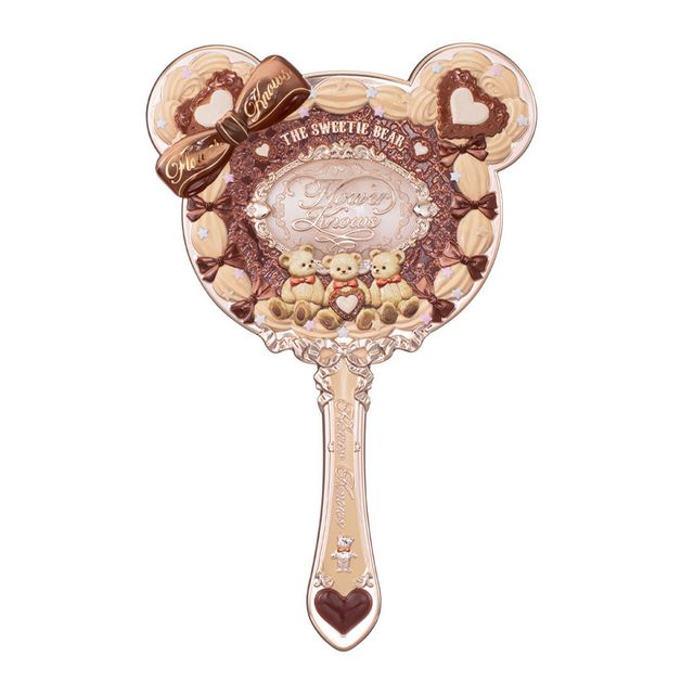 Flower Knows The Sweetie Bear Collection Hand Held Mirror Caramel Brown