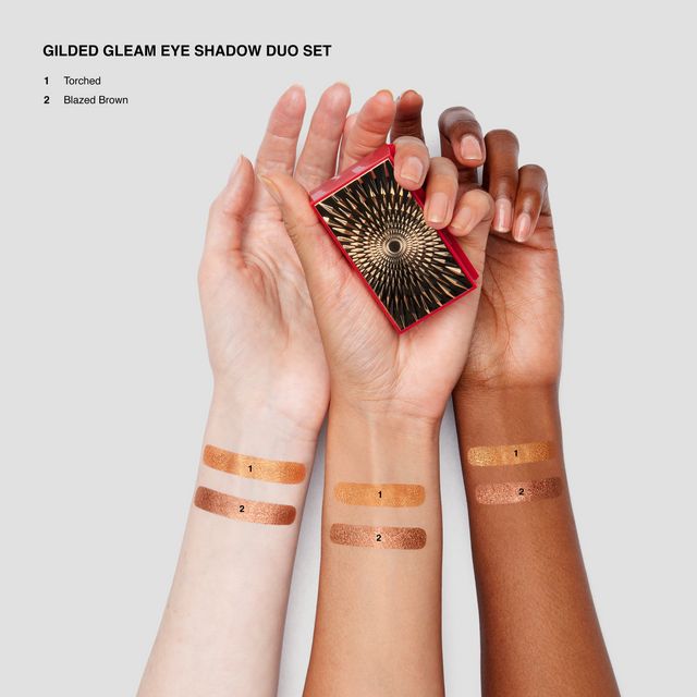 Bobbi Brown Gilded Gleam Eye Shadow Duo Set #"gilded Gleam Metallic Eye Sha