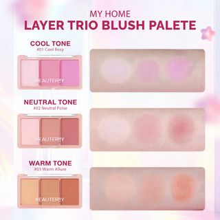 Beauterry My Home Layer Trio Blush Palette
