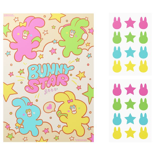 grrrbeauty Bunny Star Hydrocolloid Acne Patches 24pcs