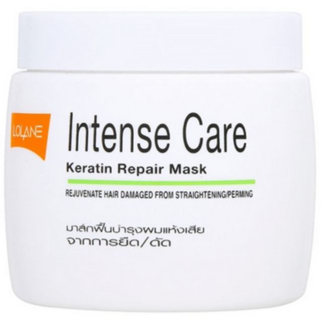 Lolane Natura Keratin Repair Hair Mask Green Rejuvenate for Straightening Damage 200g