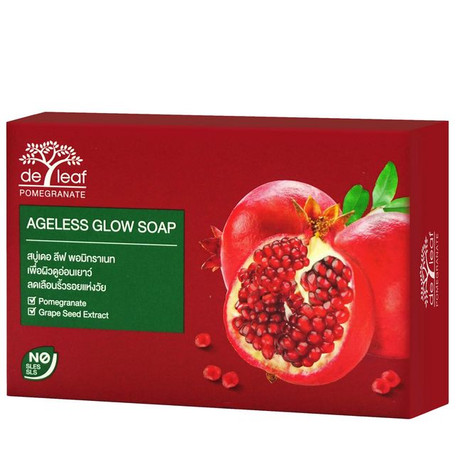 De Leaf Thanaka Pomegranate Moisturizing and Whitening Soap 110g