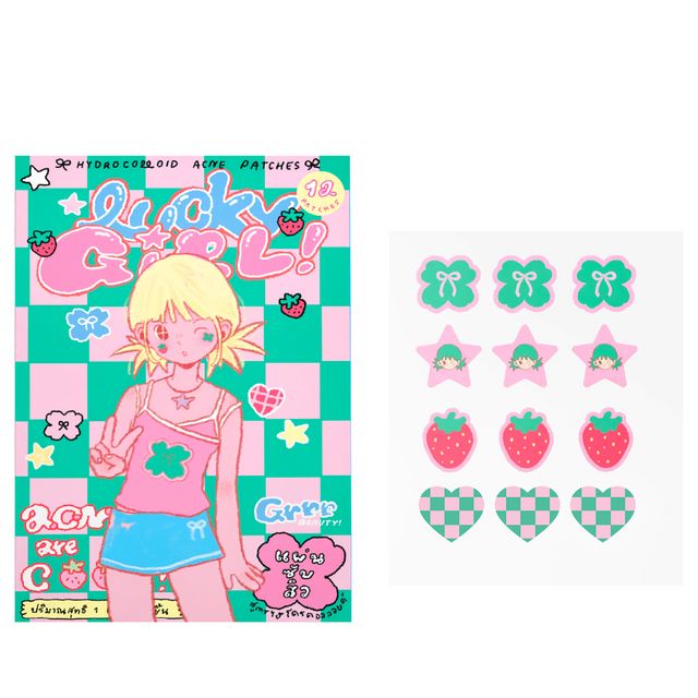 grrrbeauty Lucky Girl Hydrocolloid Acne Patches 12 Dots 10g