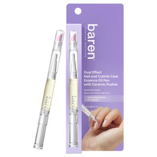 BAREN Dual Effect Nail And Cuticle Care Essence Oil Pen With Ceramic Pusher