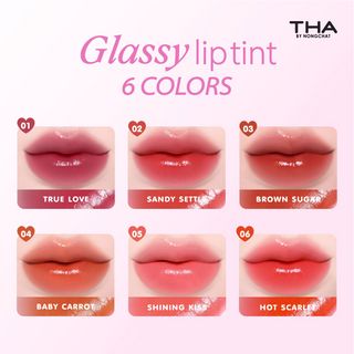 THA By Nongchat #THA By Nongchat Glassy Lip Tint 3.9 g. 01