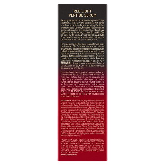 FOREO FAQ™ Red Light Peptide Serum 30ml