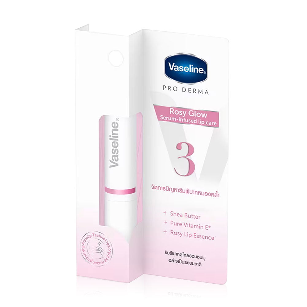 Vaseline Lip Care - Rosy Glow Serum Infused with Shea Butter and Vitamin E - Beauty Buddy