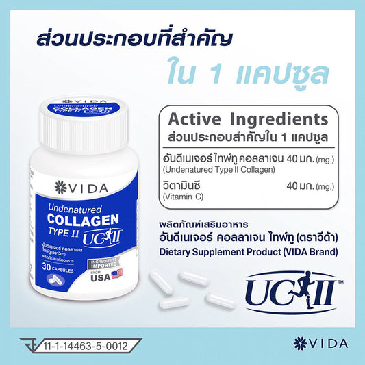 Vida Undenatured Collagen Type II UC-IITM 30 Capsules