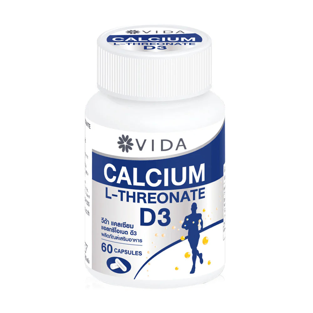 Vida Calcium L-Threonate + D3 60 Capsules Dietary Supplement