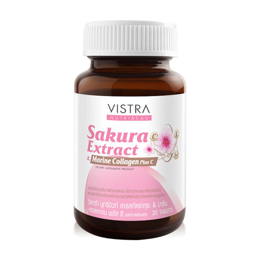 VISTRA Nutribeau Sakura Extract & Marine Collagen Plus C 30 Tablets