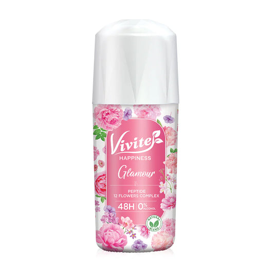 Vivite Happiness Glamour Floral Whitening Roll On 40ml #Pink