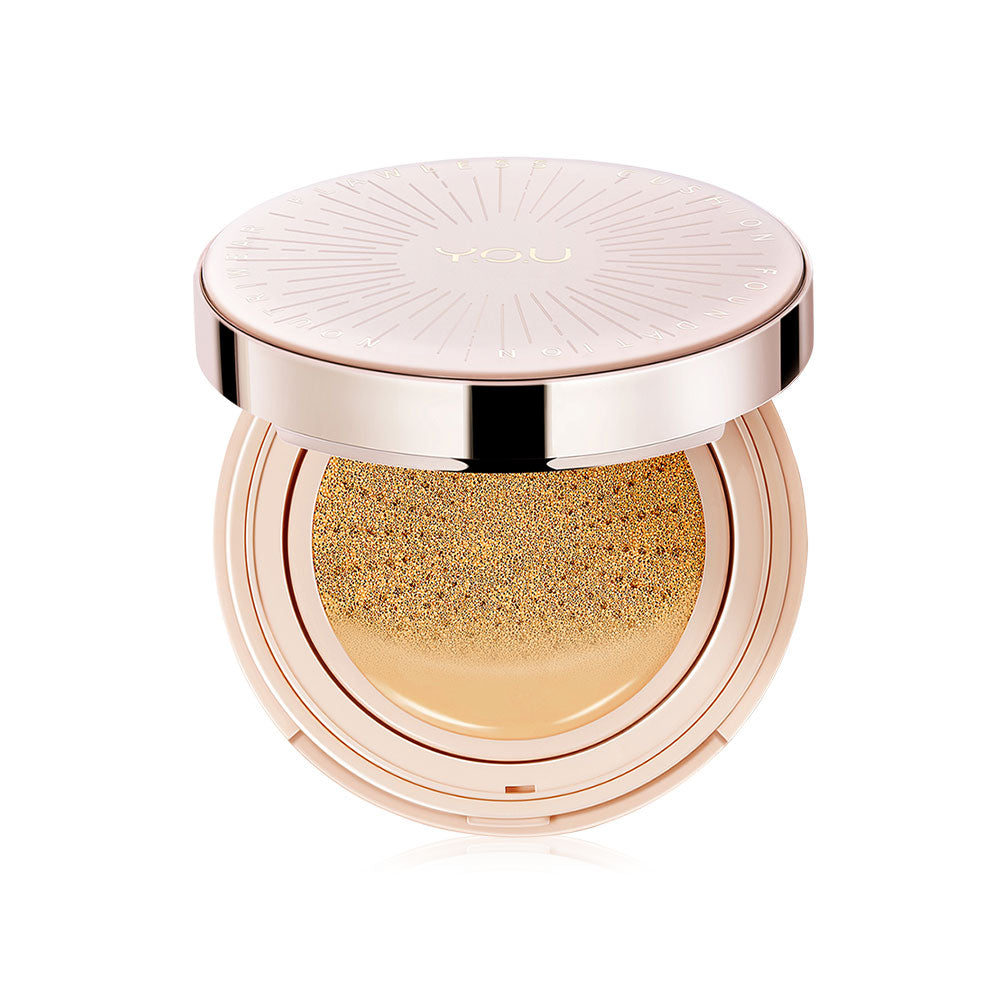 Y.O.U Flawless Cushion Foundation - 7-in-1 Coverage, Yellow Beige - Beauty Buddy